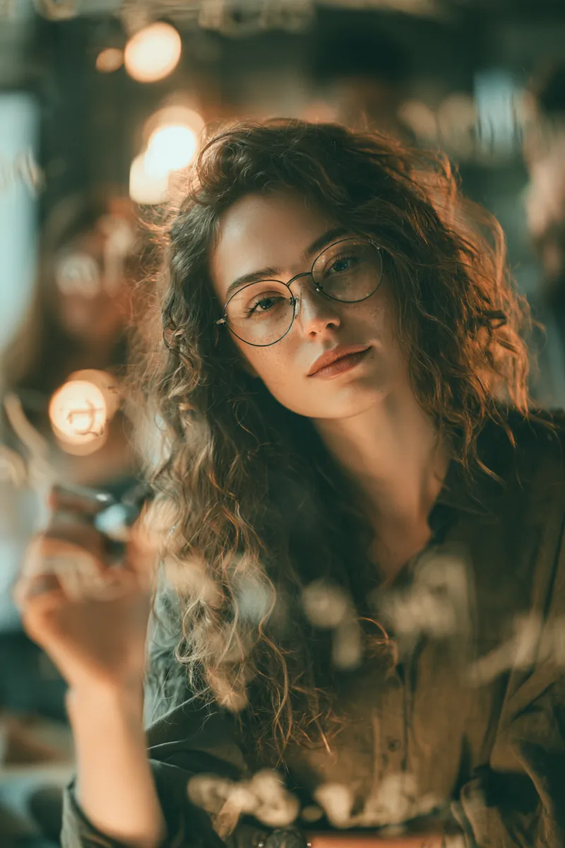 Woman in her 20s writing key personal loan terms with a marker on a glass board in a modern coworking space